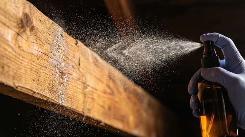 Tratamiento de vigas de madera contra la carcoma en Lugo